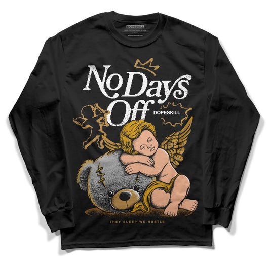 Jordan 13 Wheat 2023 DopeSkill Long Sleeve T-Shirt New No Days Off Graphic Streetwear - Black