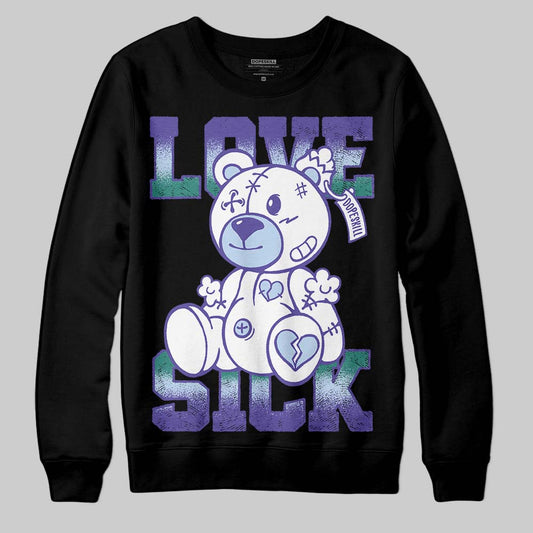 Jordan 5 OG “Grape” DopeSkill Sweatshirt Love Sick Graphic Streetwear - Black