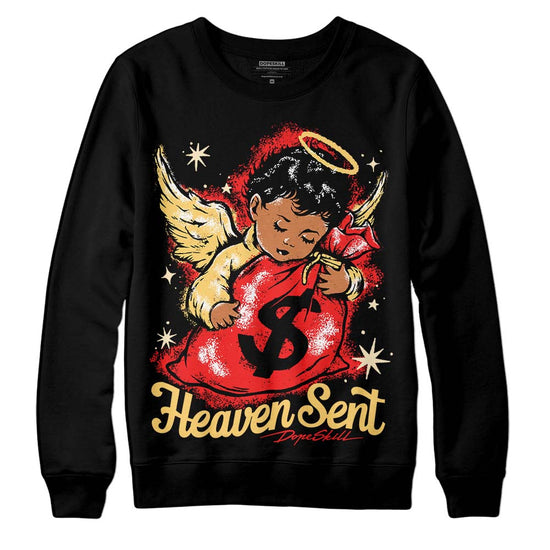 Jordan 5 "Dunk On Mars" DopeSkill Sweatshirt Heaven Sent Graphic Streetwear - Black