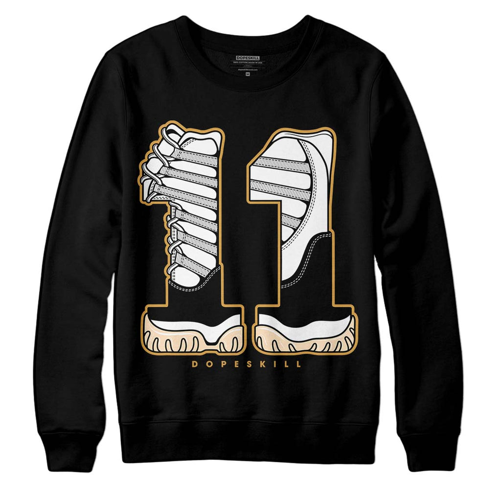 Jordan 11 "Gratitude" DopeSkill Sweatshirt No.11 Graphic Streetwear - Black 