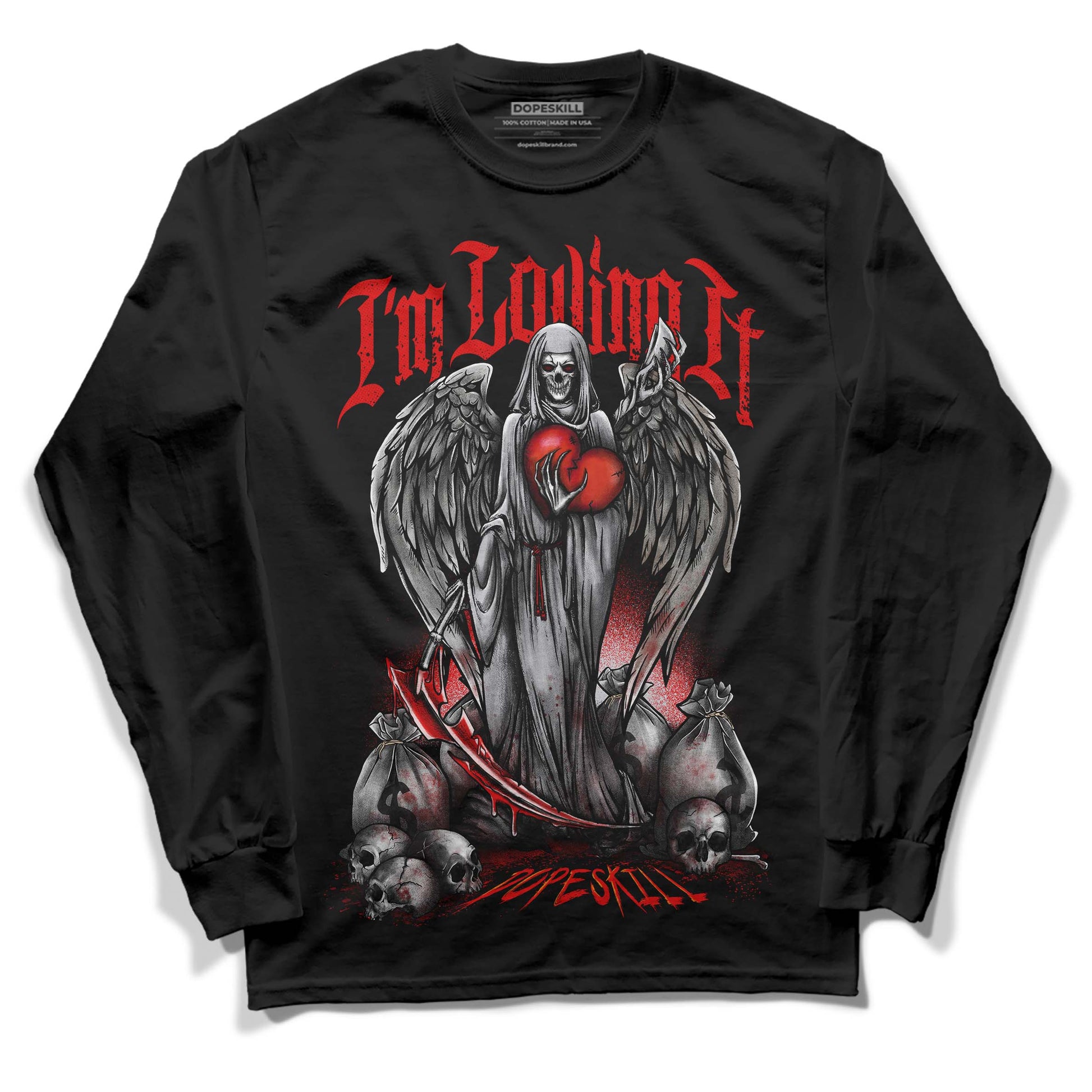 Jordan 2 Retro "Black Cement" DopeSkill Long Sleeve T-Shirt New I'm Loving It Graphic Streetwear - Black