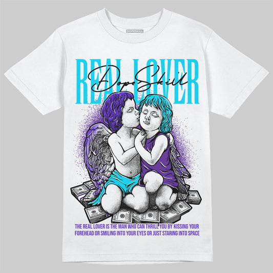 Jordan 6 "Aqua" DopeSkill T-Shirt Real Lover Graphic Streetwear - White