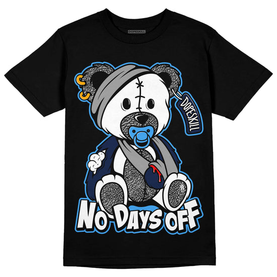 Jordan 3 "Midnight Navy" DopeSkill T-Shirt Hurt Bear Graphic Streetwear - Black 