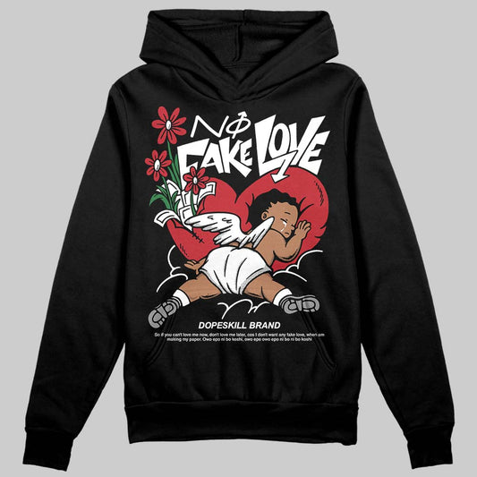 Jordan 14 Retro ‘Black Toe’ DopeSkill Hoodie Sweatshirt No Fake Love Graphic Streetwear - Black