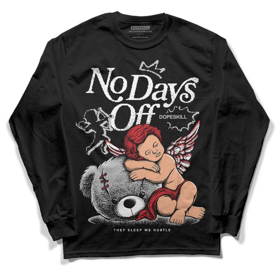 Jordan 12 “Red Taxi” DopeSkill Long Sleeve T-Shirt New No Days Off Graphic Streetwear - Black