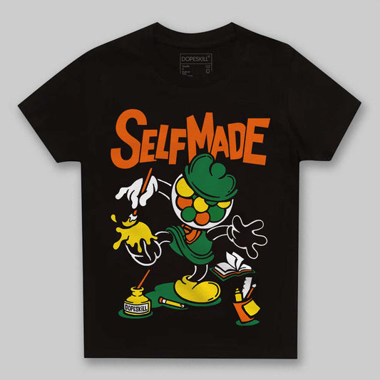 Green Sneakers DopeSkill Toddler Kids T-shirt Self Made Graphic Streetwear - Black