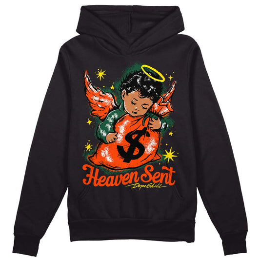 Dunk Low Team Dark Green Orange DopeSkill Hoodie Sweatshirt Heaven Sent Graphic Streetwear - Black