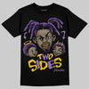 Purple Sneakers DopeSkill T-Shirt Two Sides Graphic Streetwear - Black