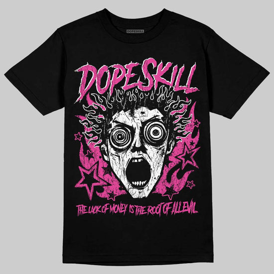 Pink Sneakers DopeSkill T-Shirt Root of Evil Graphic Streetwear - Black