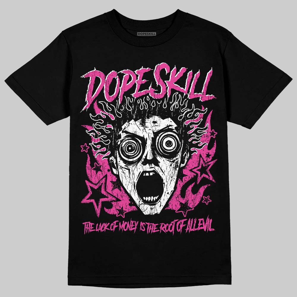 Pink Sneakers DopeSkill T-Shirt Root of Evil Graphic Streetwear - Black