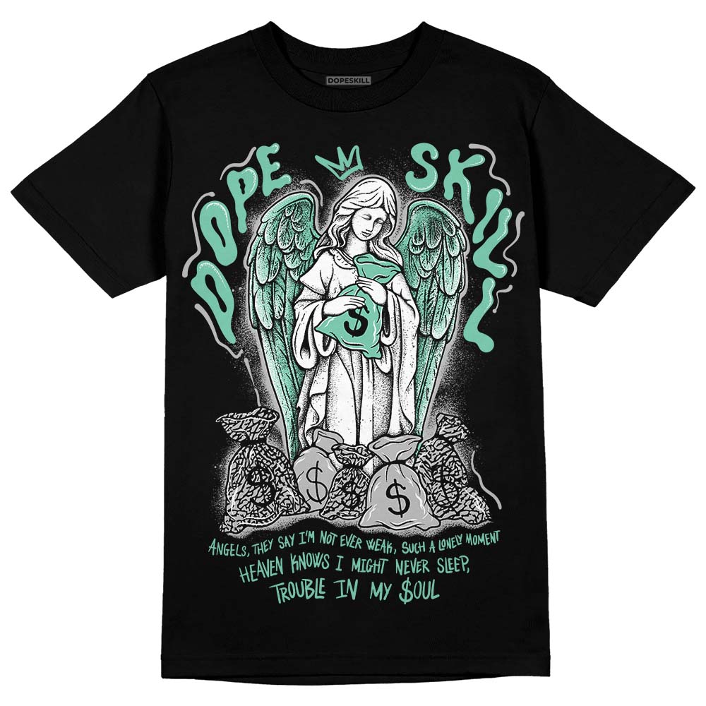 Jordan 3 "Green Glow" DopeSkill T-Shirt Angels Graphic Streetwear - Black 