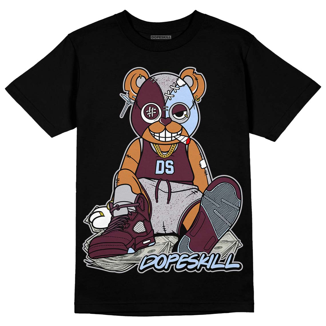 Jordan 5 Retro Burgundy (2023) DopeSkill T-Shirt Greatest Graphic Streetwear - Black