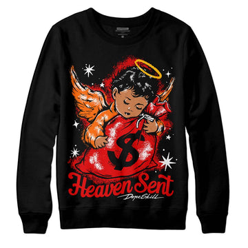 Jordan 1 Retro High OG "Satin Bred" DopeSkill Sweatshirt Heaven Sent Graphic Streetwear - Black