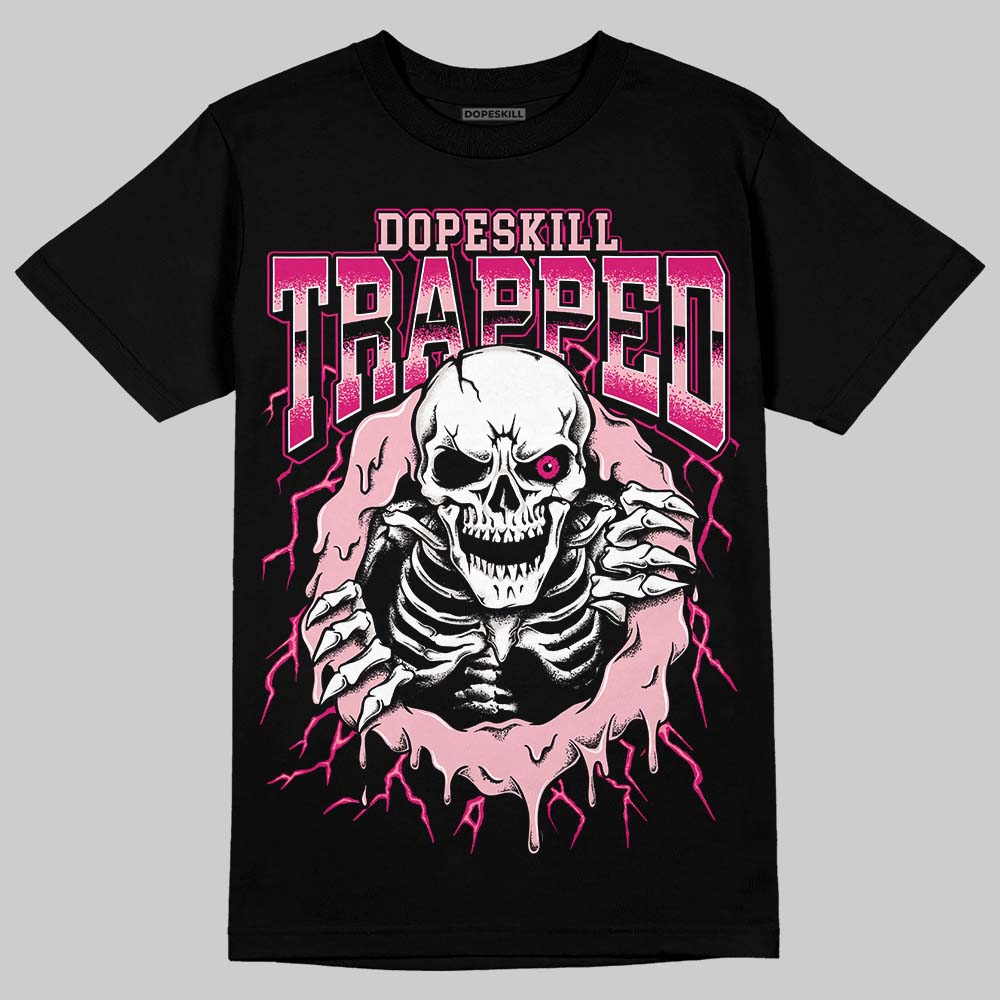 クラブ ty AJ 1 Mid Coral Chalk DopeSkill T-Shirt Trapped Halloween Rush Pink
