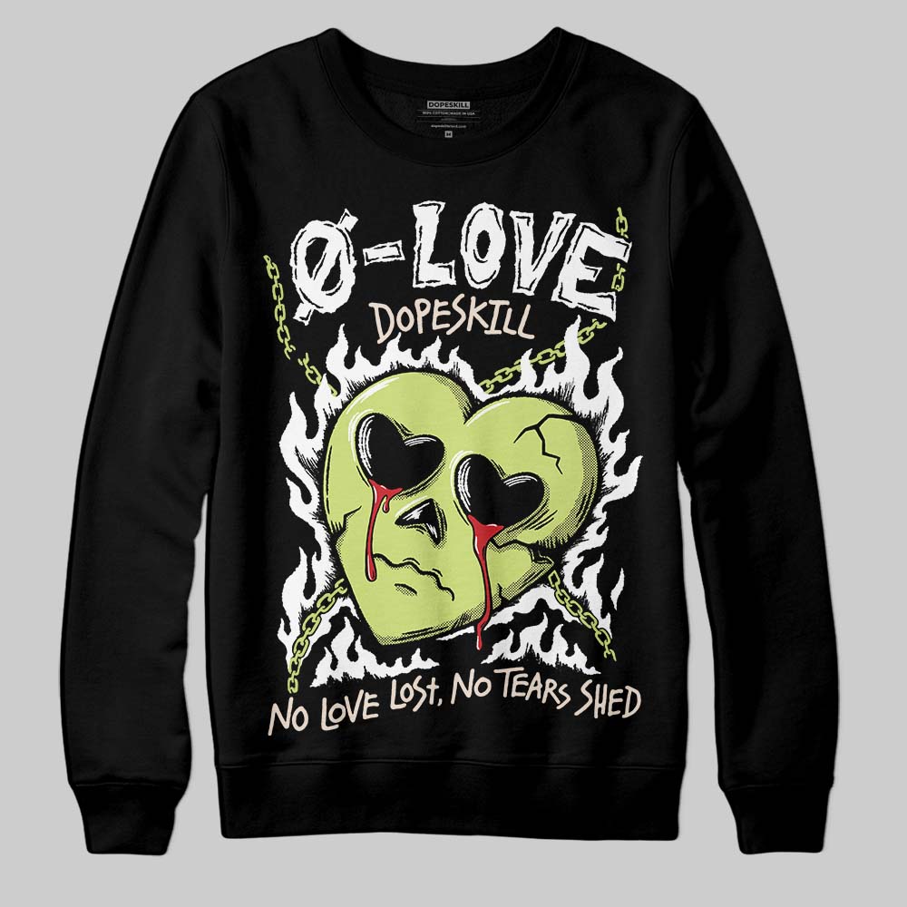 Jordan 5 “Luminous Green” DopeSkill Sweatshirt Crying Heart Graphic Streetwear - black