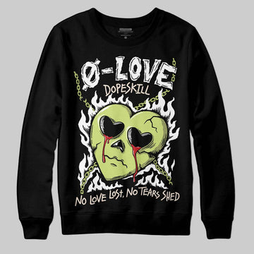 Jordan 5 “Luminous Green” DopeSkill Sweatshirt Crying Heart Graphic Streetwear - black