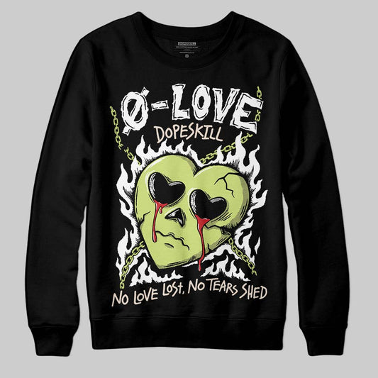 Jordan 5 “Luminous Green” DopeSkill Sweatshirt Crying Heart Graphic Streetwear - black