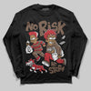 Jordan 9 'Olive' DopeSkill Long Sleeve T-Shirt No Risk No Story Graphic Streetwear - black