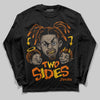 Orange Sneakers DopeSkill Long Sleeve T-Shirt Two Sides Graphic Streetwear - black