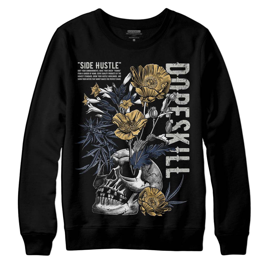 A Ma Maniere x Jordan 5 Dawn “Photon Dust” DopeSkill Sweatshirt Side Hustle Graphic Streetwear - Black