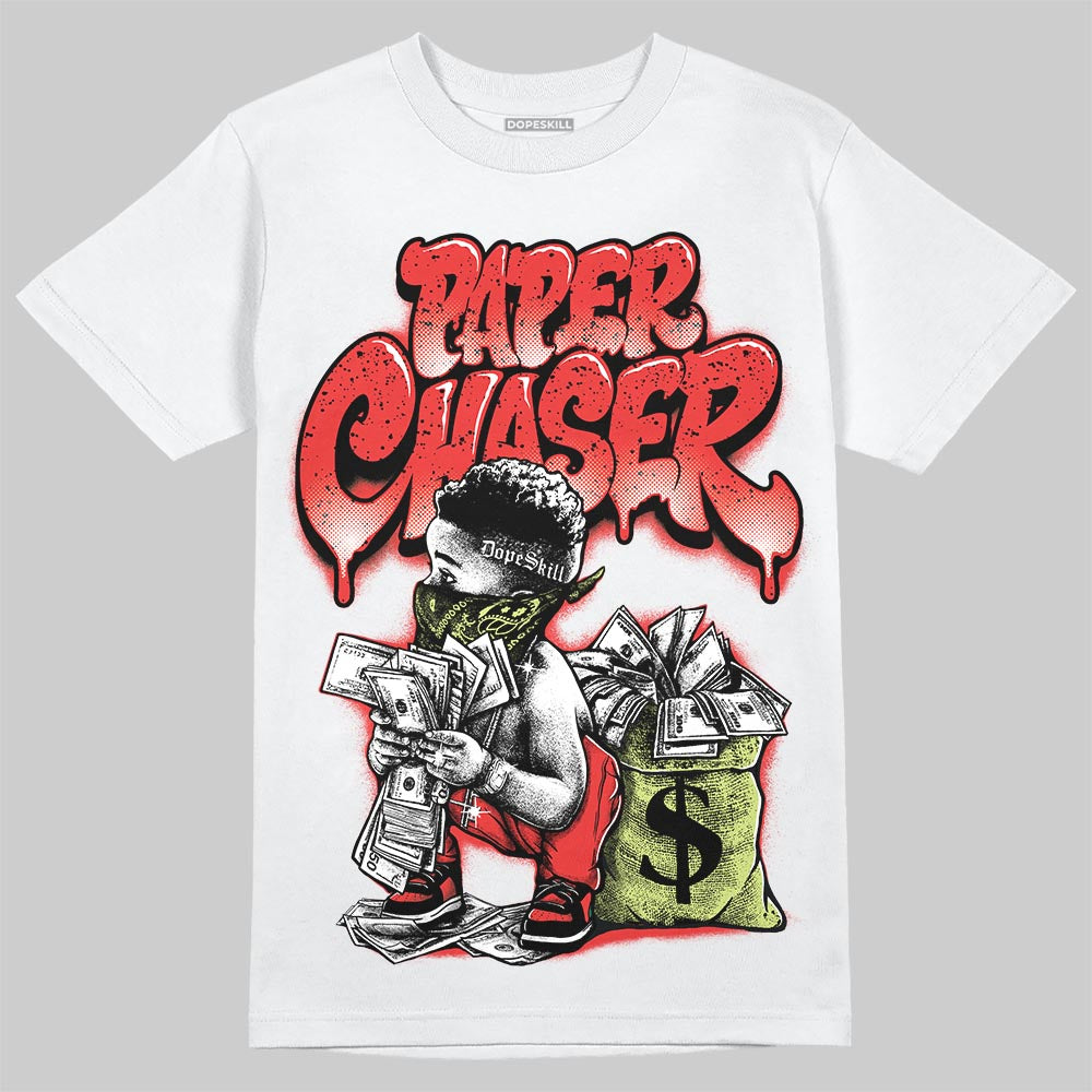 Jordan 4 GS “Black/Infrared 23” DopeSkill T-Shirt Paper Chaser Boy Graphic Streetwear - White 