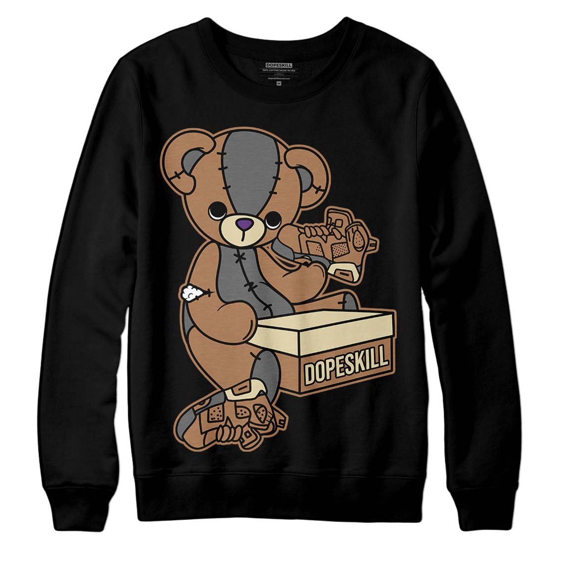 Jordan 6 WMNS Gore-Tex Brown Kelp DopeSkill Sweatshirt Sneakerhead BEAR Graphic Streetwear - Black