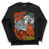 Dunk Low Team Dark Green Orange DopeSkill Long Sleeve T-Shirt Stackin Mines Graphic Streetwear - Black