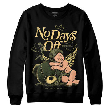 Jordan 4 Retro SE Craft Medium Olive DopeSkill Sweatshirt New No Days Off Graphic Streetwear - Black