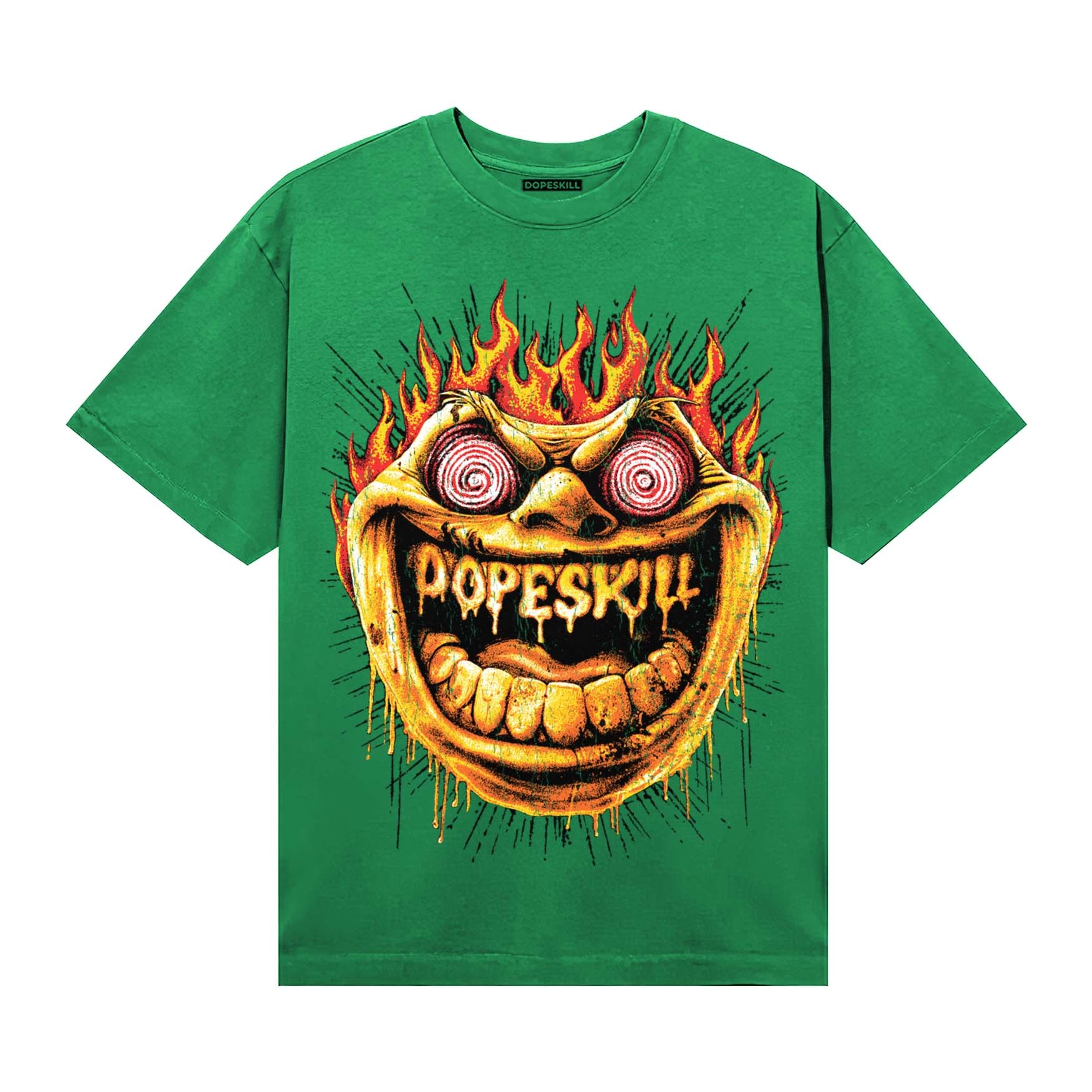 Green Sneakers DopeSkill T-Shirt Hellfire Graphic Streetwear - Irish Green