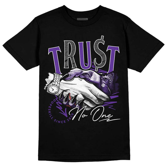 PURPLE Sneakers DopeSkill T-Shirt Trust No One Graphic Streetwear - Black