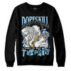 Jordan 7 Retro Chambray DopeSkill Sweatshirt Sorry I've Been Trappin Graphic Streetwear - Black