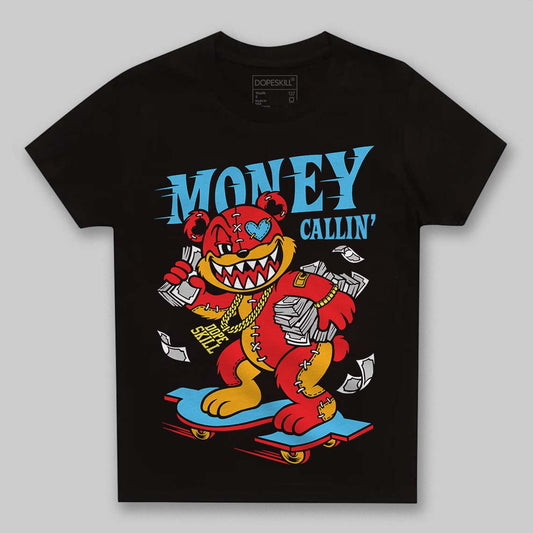 Red Sneakers DopeSkill Toddler Kids T-shirt Money Callin' Graphic Streetwear - black
