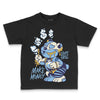 University Blue Sneakers DopeSkill Toddler Kids T-shirt Make Money Graphic Streetwear - Black