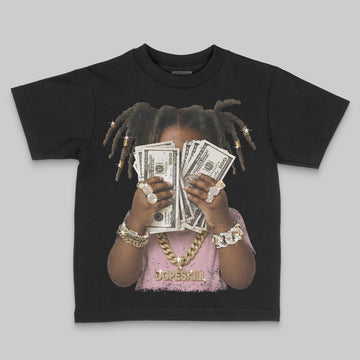 Jordan 4 Retro Valentine's Day (2026) (GS) DopeSkill Toddler Kids T-shirt Rich Youth Graphic Streetwear - Black