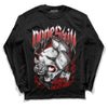 Jordan 4 Retro Red Cement DopeSkill Long Sleeve T-Shirt Money On My Mind Graphic Streetwear - Black