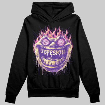 PURPLE Sneakers DopeSkill Hoodie Sweatshirt Hellfire Graphic Streetwear - black