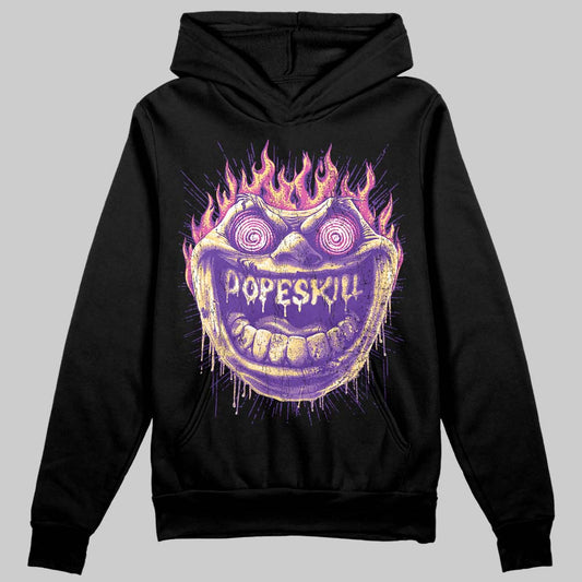 PURPLE Sneakers DopeSkill Hoodie Sweatshirt Hellfire Graphic Streetwear - black