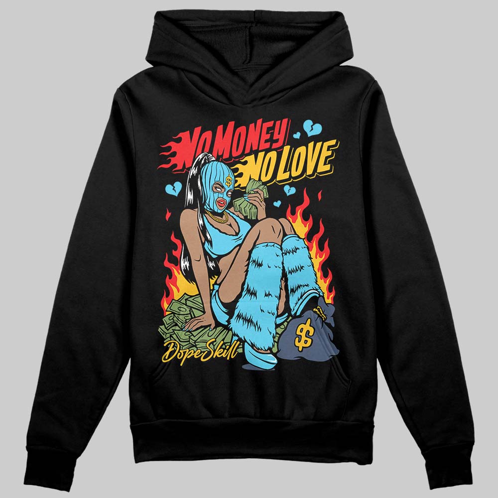 Jordan 11 Retro Gamma Blue (2025) DopeSkill Hoodie Sweatshirt No Money No Love Graphic Streetwear - black