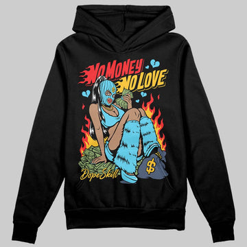 Jordan 11 Retro Gamma Blue (2025) DopeSkill Hoodie Sweatshirt No Money No Love Graphic Streetwear - black