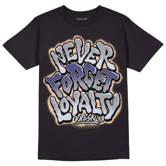 Jordan 4 Retro Frozen Moments DopeSkill T-Shirt Never Forget Loyalty Graphic Streetwear - Black 