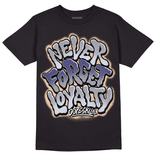 Jordan 4 Retro Frozen Moments DopeSkill T-Shirt Never Forget Loyalty Graphic Streetwear - Black 