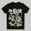 Jordan 4 WMNS “Seafoam” (2025) DopeSkill Toddler Kids T-shirt No Risk No Story Graphic Streetwear - Black