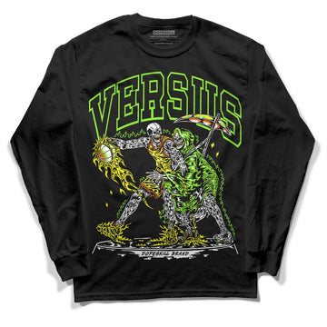 Neon Green Sneakers DopeSkill Long Sleeve T-Shirt VERSUS Graphic Streetwear - Black