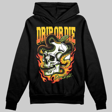 Yellow Sneakers DopeSkill Hoodie Drip or Die Graphic Streetwear - Black