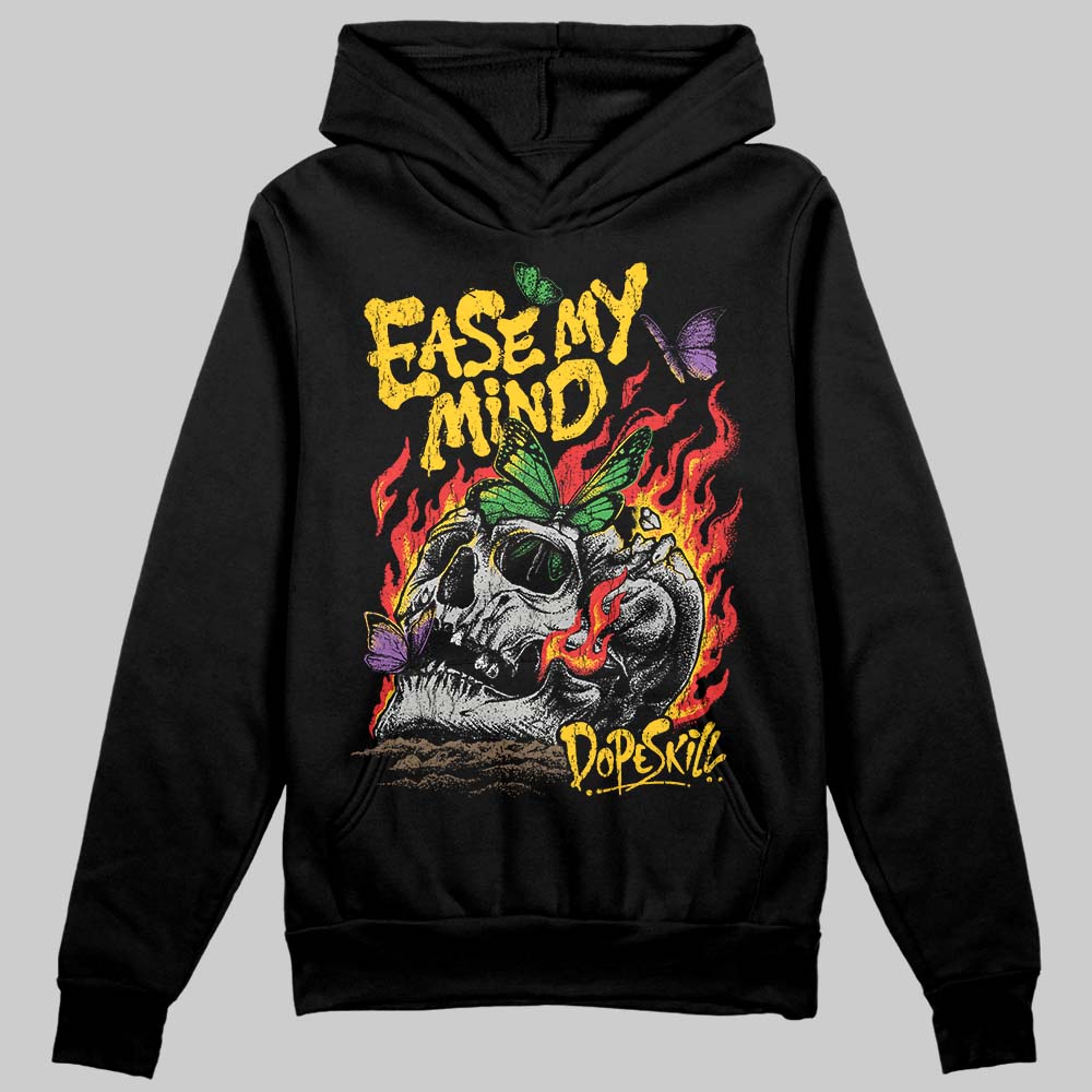 Yellow Sneakers DopeSkill Hoodie Sweatshirt Ease My Mind Graphic Streetwear - Black