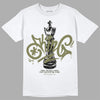 Jordan 4 Retro SE Craft Medium Olive DopeSkill T-Shirt King Chess Graphic Streetwear  - White 