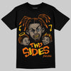 Orange Sneakers DopeSkill T-Shirt Two Sides Graphic Streetwear - Black