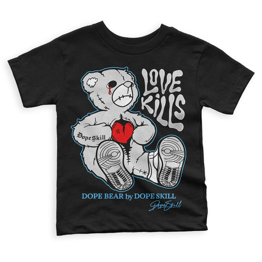 Dunk Low ‘Pure Platinum’ DopeSkill Toddler Kids T-shirt Love Kills Graphic Streetwear - Black