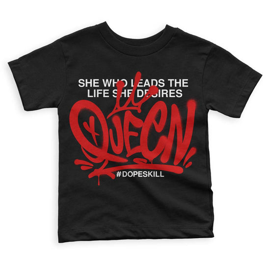 Jordan 1 Retro Low "Black Toe" DopeSkill Toddler Kids T-shirt Queen Graphic Streetwear - Black