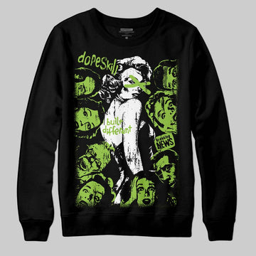 Neon Green Sneakers DopeSkill Sweatshirt Built Different Graphic Streetwear - Black